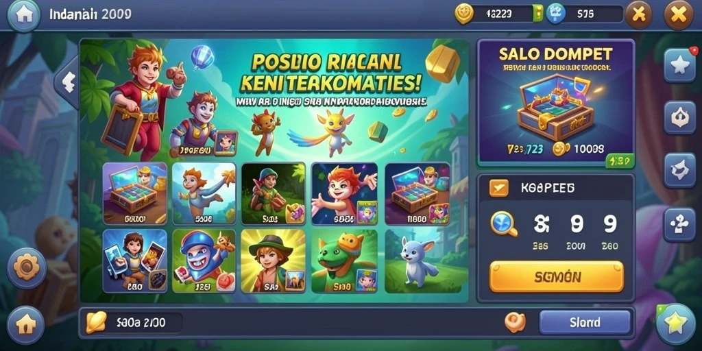 Screenshot menunjukkan tampilan awal permainan yang menarik.